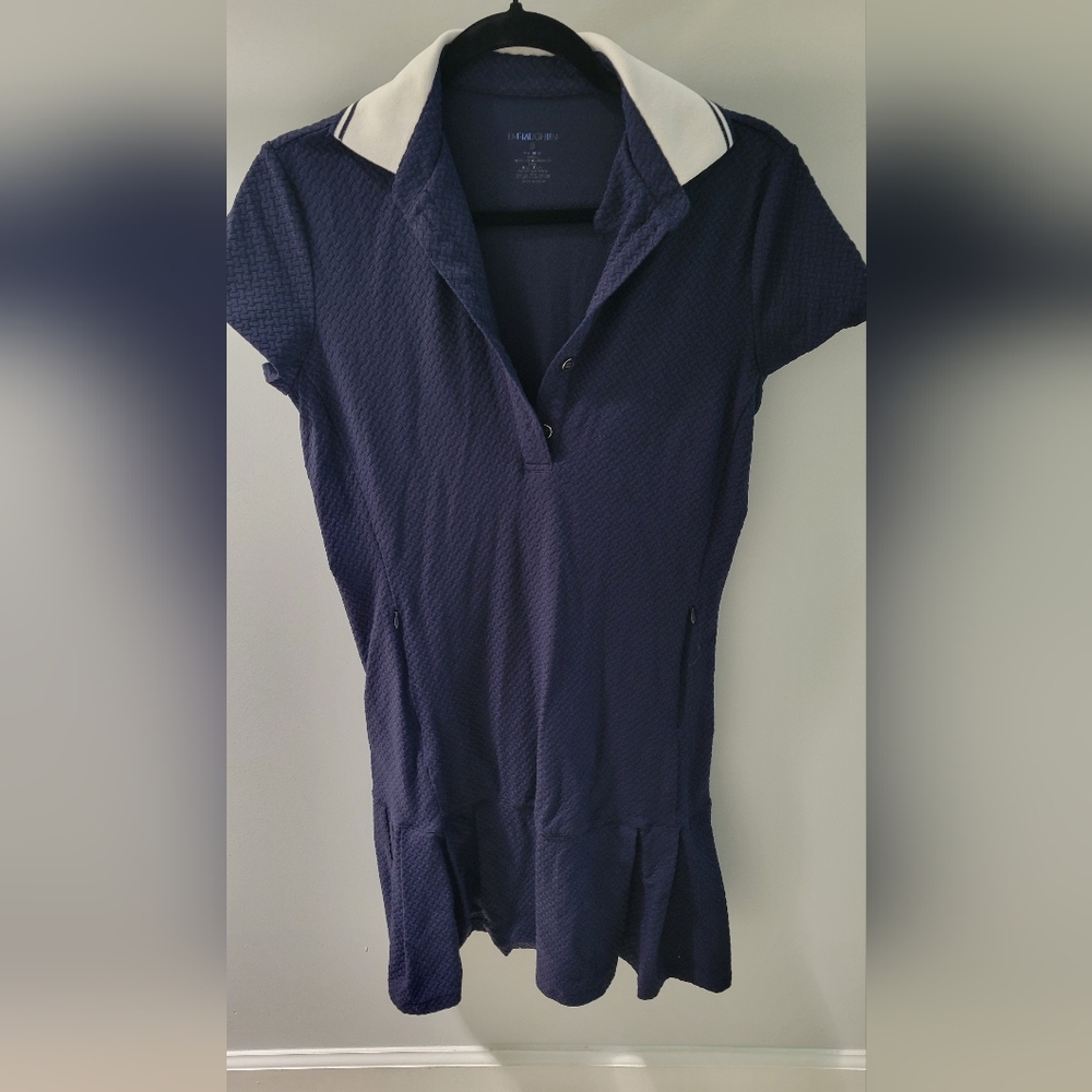 J Mclaughlin Navy and White Mini Tennis Dress